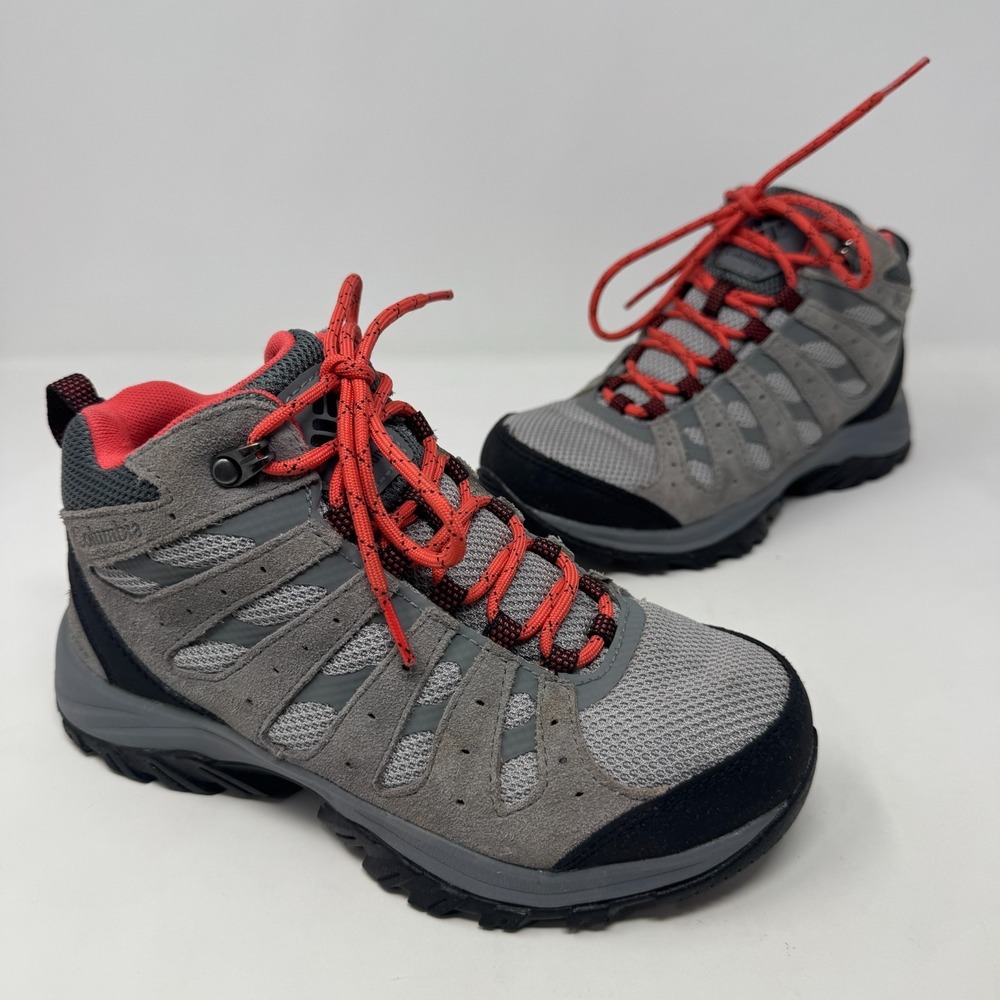 Columbia Redmond III Mid Hiking‎ Boots Shoes Gray and Pink Women's Size 5